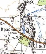 Топографічна карта Красностава