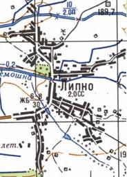 Топографічна карта Липного