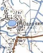 Топографическая карта Овлочина