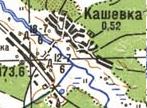 Топографическая карта Кашевки