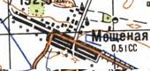 Топографическая карта Мощеной