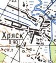 Топографическая карта Хряска