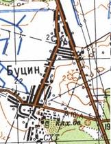 Топографическая карта Буцина