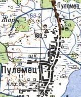 Топографическая карта Пулемца