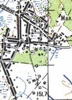 Топографічна карта Малої Глуші