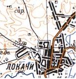 Топографічна карта Локачих