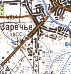 Топографическая карта Заречьем