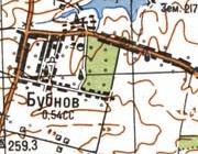Топографічна карта Бубньового