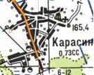 Топографическая карта Карасина