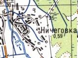 Топографическая карта Ничеговки