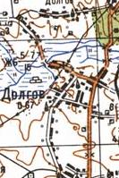 Топографическая карта Долгова