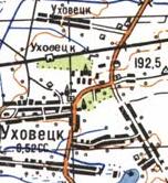 Топографическая карта Уховецка