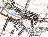 Топографічна карта Затурців