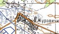 Топографічна карта Журавичів