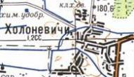Топографічна карта Холоневичів