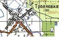 Топографическая карта Трояновки