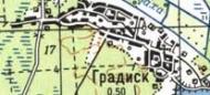Топографическая карта Градиска