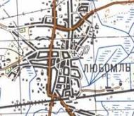Топографічна карта Любомлі