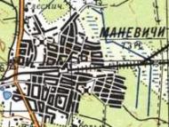 Topographic map of Manevychi