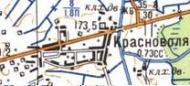 Топографическая карта Красноволи