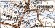 Топографічна карта Журавниок
