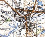 Топографическая карта Торчина