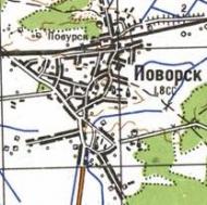 Топографическая карта Поворска