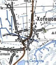 Топографічна карта Хотешова