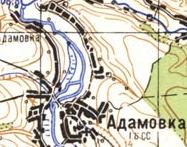 Топографическая карта Адамовки