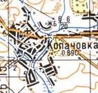 Топографическая карта Копачевки