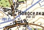 Топографічна карта Новосілки