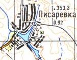 Топографічна карта Писарівки