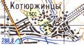 Топографічна карта Котюржинців
