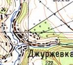 Topographic map of Dzhurzhivka