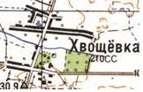 Топографическая карта Хвощевки