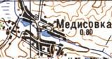 Топографическая карта Медисовки