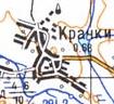 Topographic map of Krachky