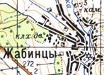 Топографічна карта Жабинців