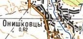 Топографічна карта Онишківців