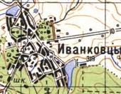 Topographic map of Ivankivtsi