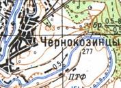 Топографічна карта Чорнокозинців