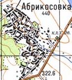 Топографічна карта Абрикосівки