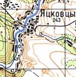 Топографічна карта Яцьківців