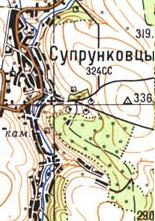 Топографічна карта Супрунківців