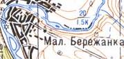 Топографическая карта Малой Бережанки