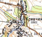 Топографічна карта Кривчика