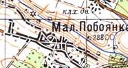 Топографічна карта Малої Побіянка