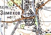 Топографическая карта Замехова