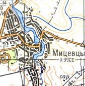 Топографічна карта Міцівців