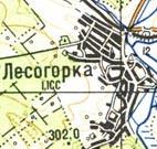 Топографическая карта Лесогорки